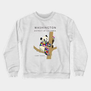 Washington, District of Columbia, Giant Panda, Love, Valentines Day, State, Heart, Home Crewneck Sweatshirt